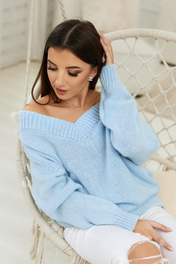 Sweterek Moher Premium MADAME Baby Blue