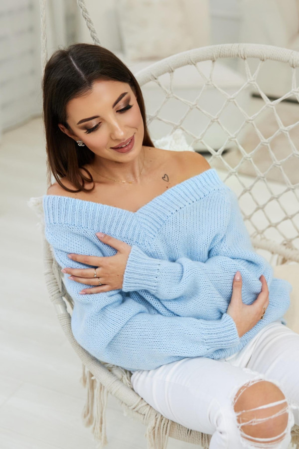 Sweterek Moher Premium MADAME Baby Blue 1