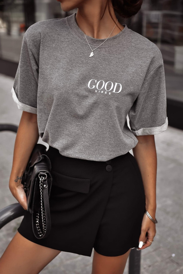 Tshirt GOOD MOOD Grey