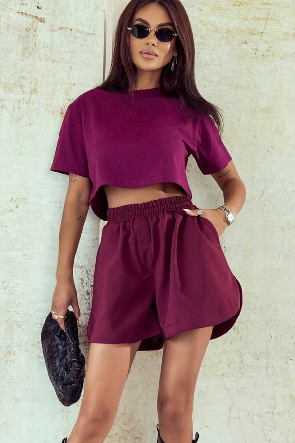 Crop Top SALLY Burgundy