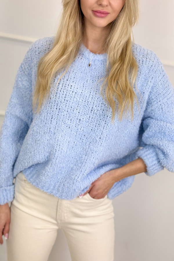 Sweter BOUCLE baby blue