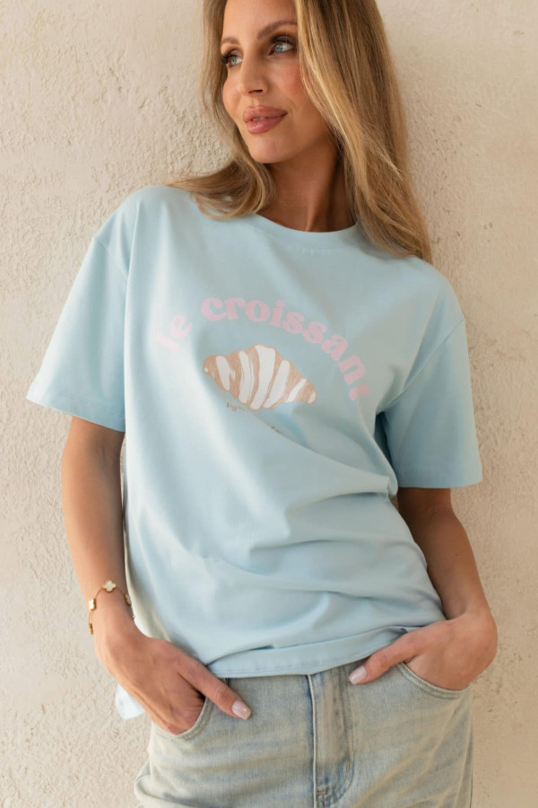 Tshirt CROISSANT blue