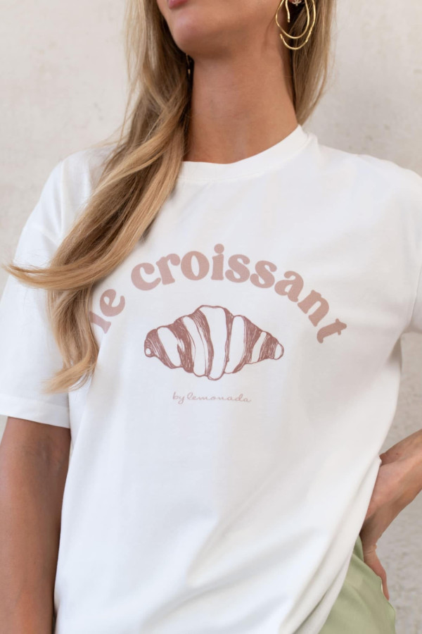 Tshirt CROISSANT ecru 1