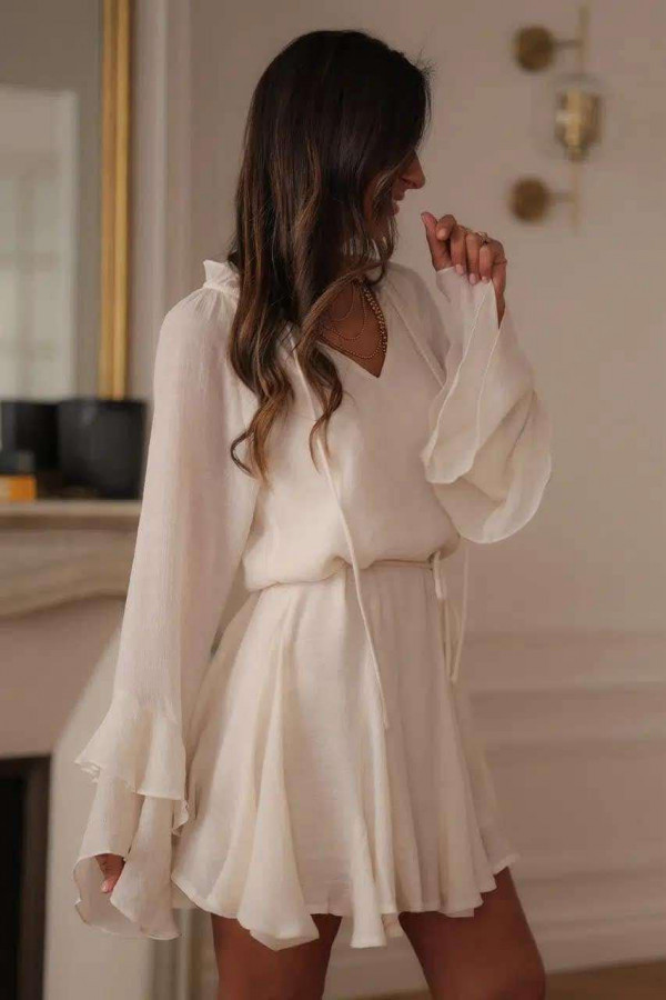 Sukienka BOHO ecru