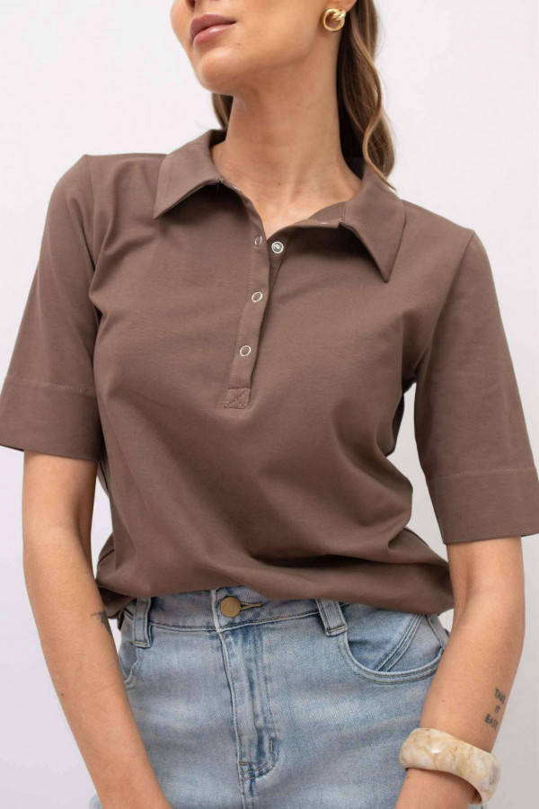 Tshirt POLO mokka
