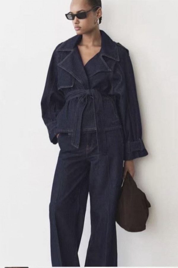 Kurtka jeansowa wiązana DENIM